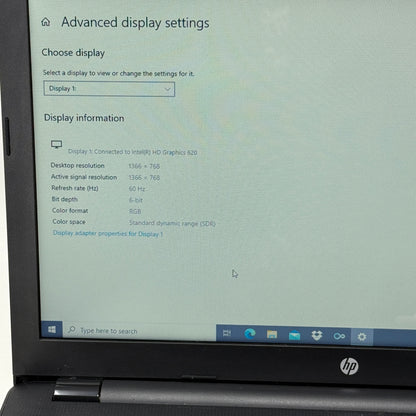 HP Laptop NSS3TPLD 15.6" i5-7200U 2.5GHz 8GB RAM 1TB HDD
