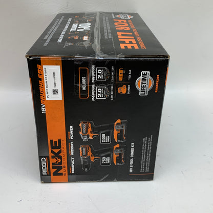 New Ridgid RNKSCK201 18V 2-Tool Combo Kit