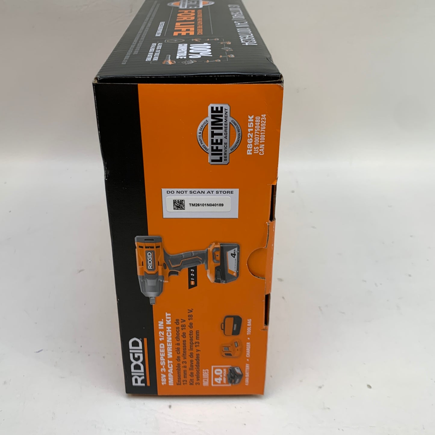 New Ridgid R86215K 18V 3- Speed 1/2" Inch Impact Wrench Kit