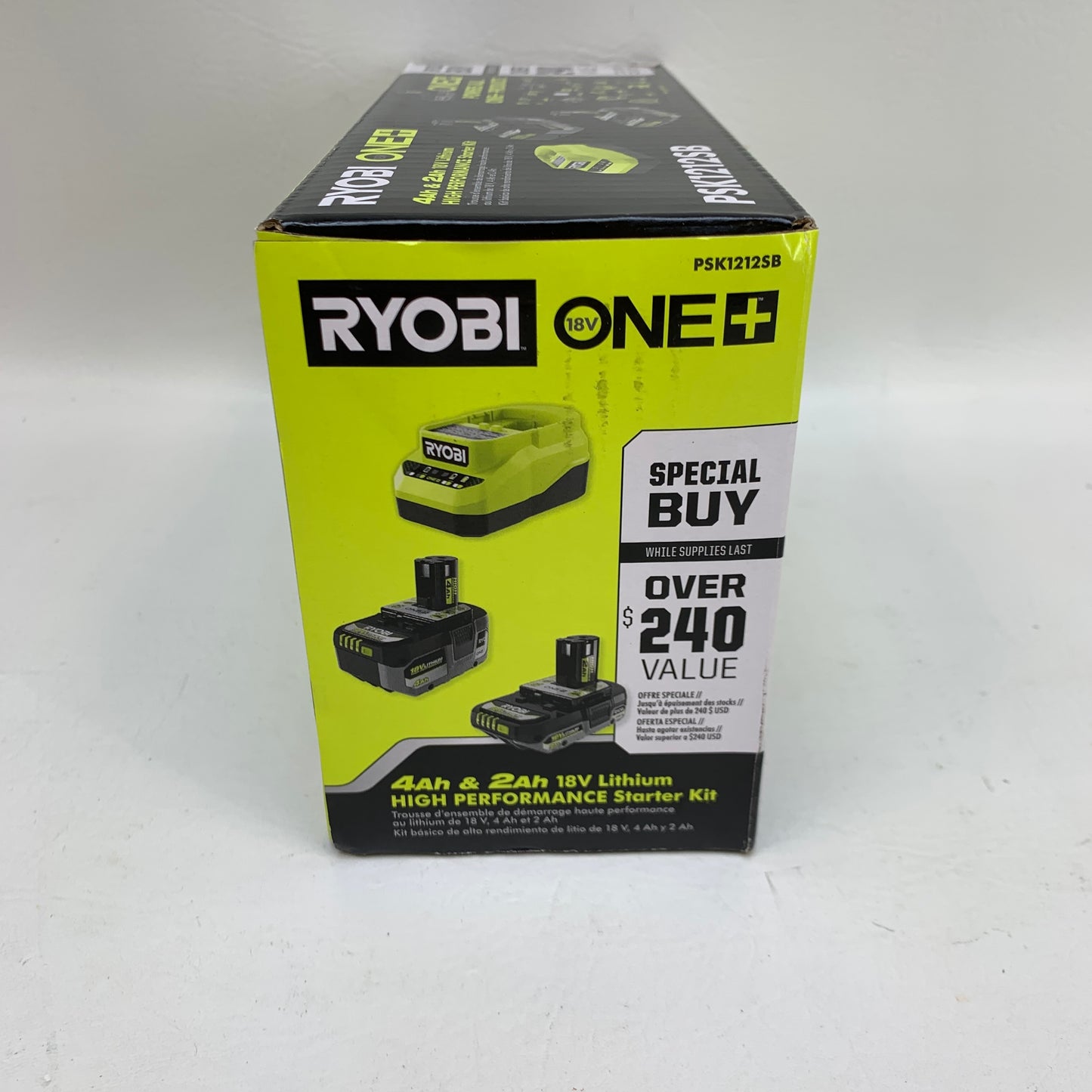 New Ryobi ONE+ 18V HP Lithium-Ion 4Ah & 2Ah Battery + Charger Kit PSK1212SB