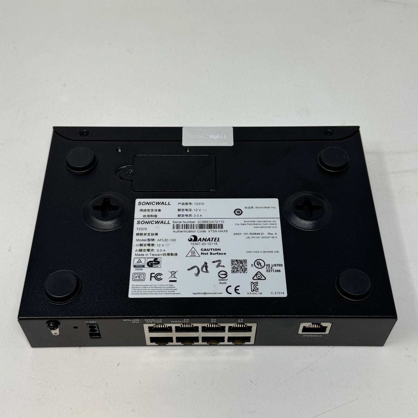 SonicWall TZ370 Network Security Appliance APL57-100