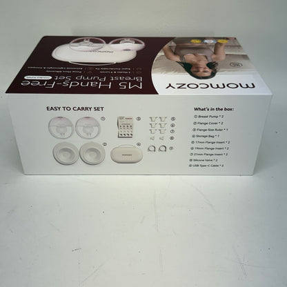 New Momcozy M5 Hands-Free Breast Pump Wearable Double Electric Pink 24mm