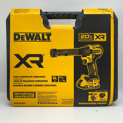 New DeWalt 20V MAX XR Cordless Cable Stripper Kit DCE151TD1 Brushless