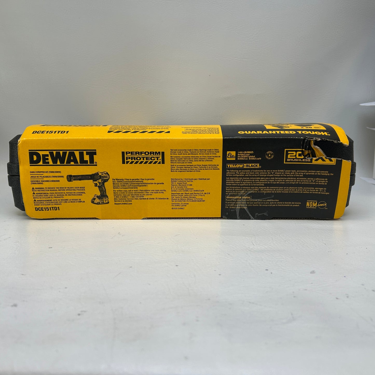 New DeWalt 20V MAX XR Cordless Cable Stripper Kit DCE151TD1 Brushless