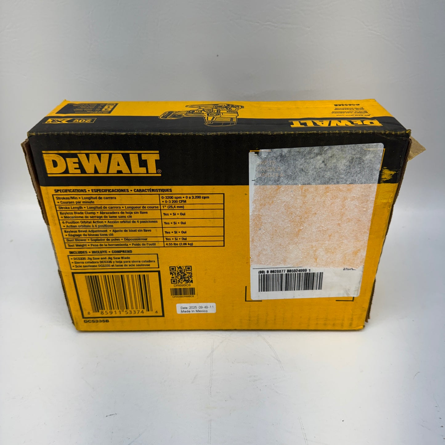 New DeWalt DCS335B 20V MAX XR Brushless Barrel Grip Jig Saw
