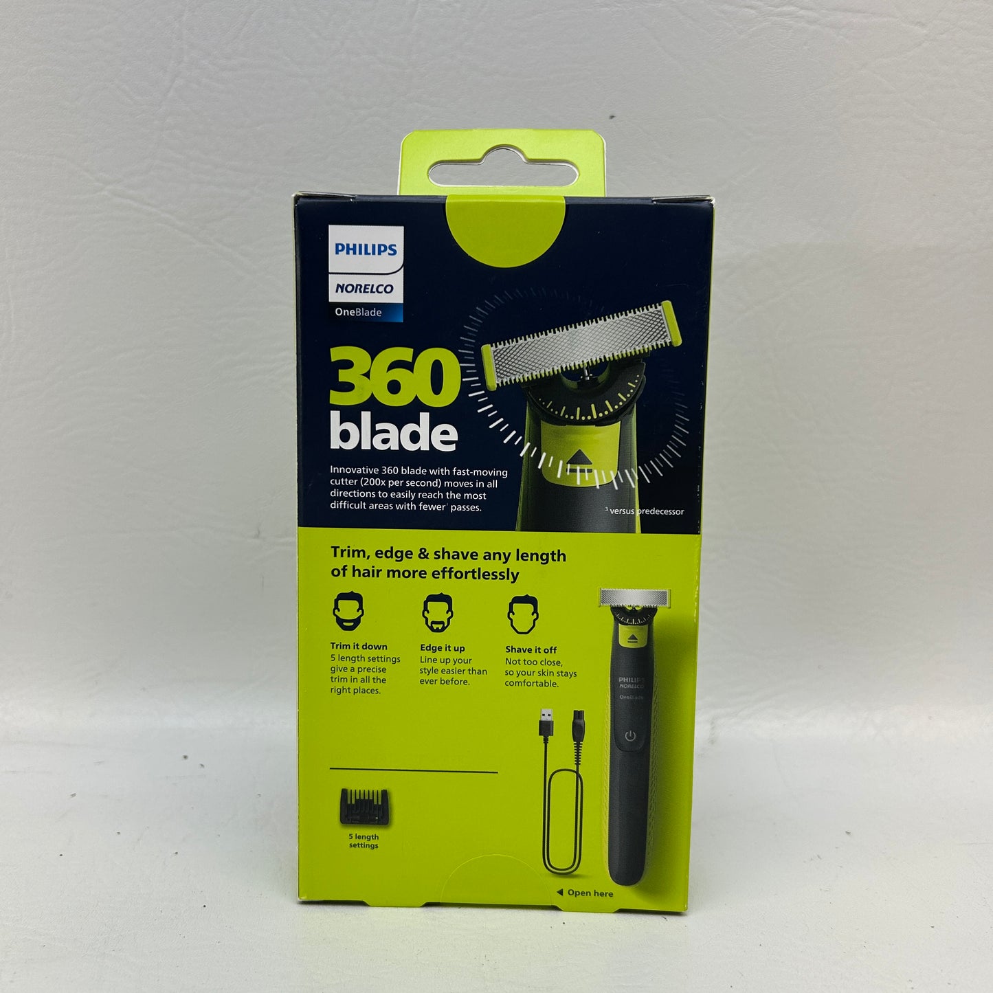 New Philips Norelco OneBlade 360 QP2724/70 Face Hybrid Electric Trimmer Shaver