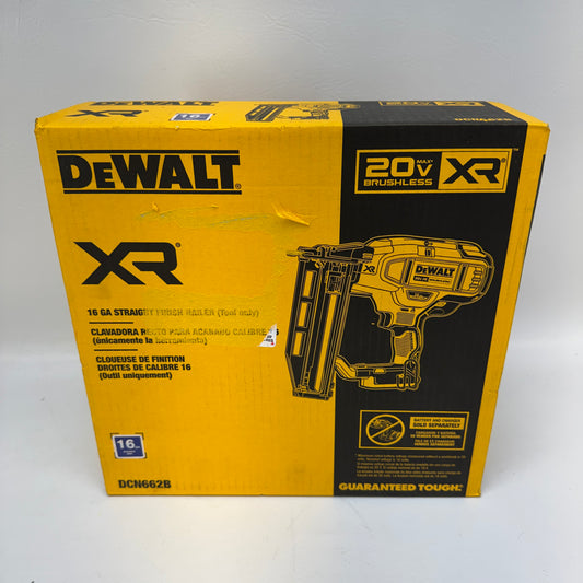 New DeWalt DCN662B 20V MAX Cordless Straight Finish Nailer