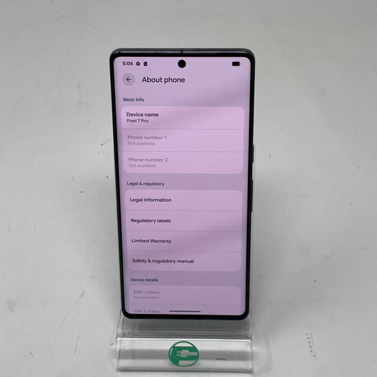 Verizon Google Pixel 7 Pro 128GB Obsidian  GA03414-US