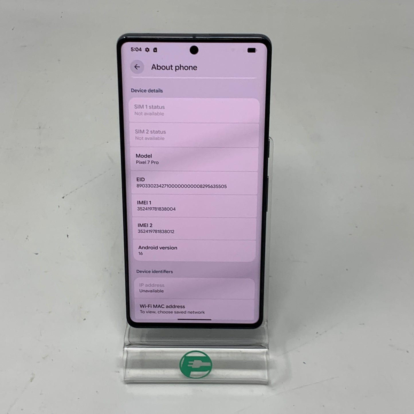Verizon Google Pixel 7 Pro 128GB Obsidian  GA03414-US