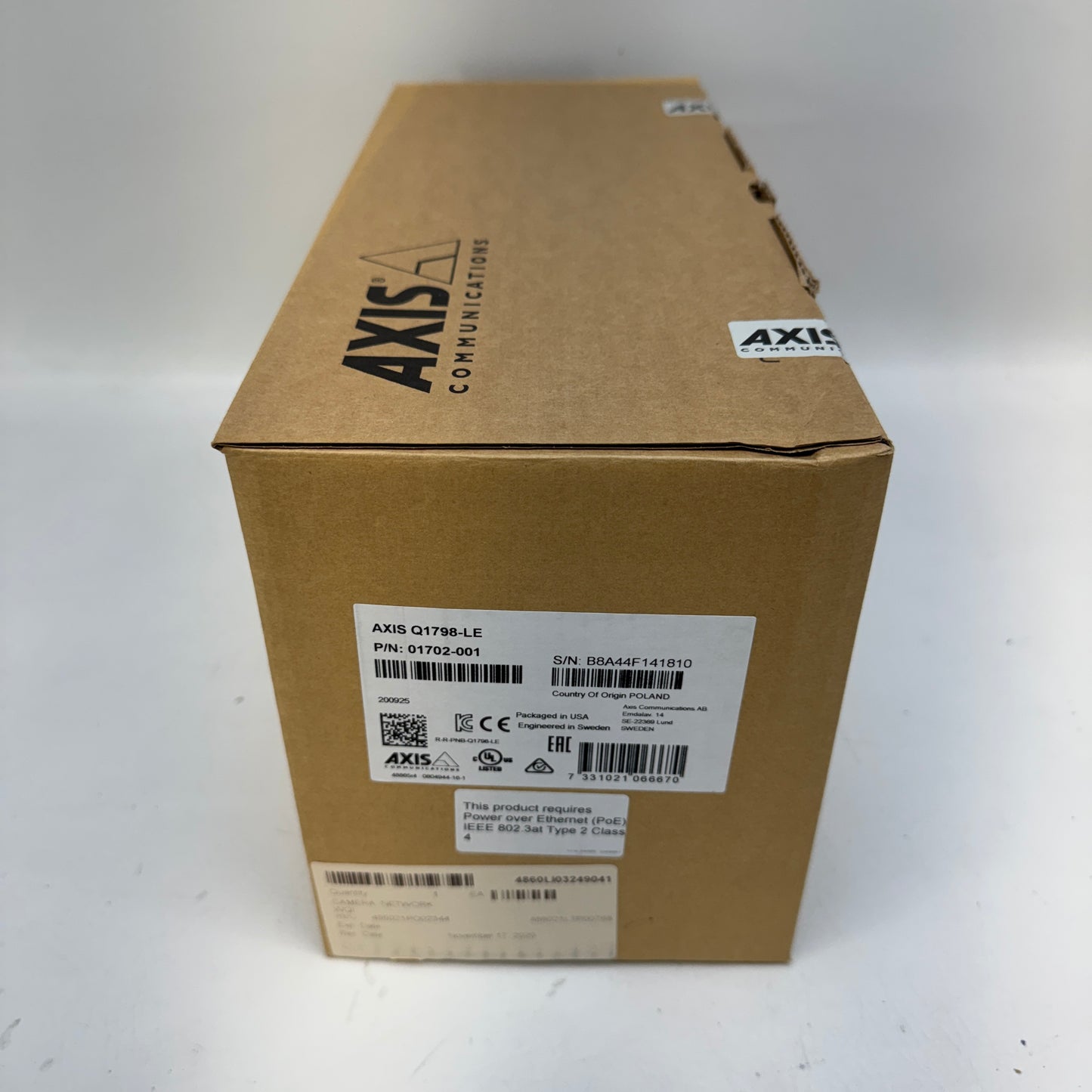 New Axis Q1798-LE 4K 10MP Outdoor Network Bullet Camera 01702-001