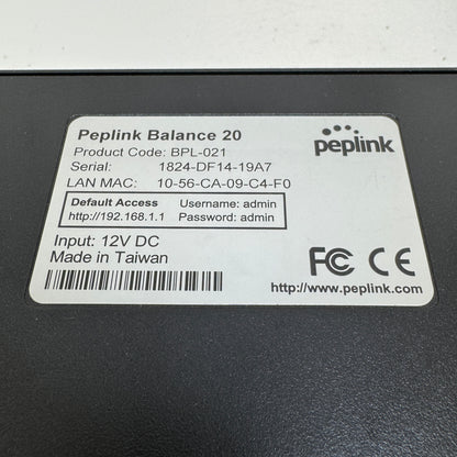 Peplink Balance 20 BPL-021 Dual-WAN Router Load Balancer