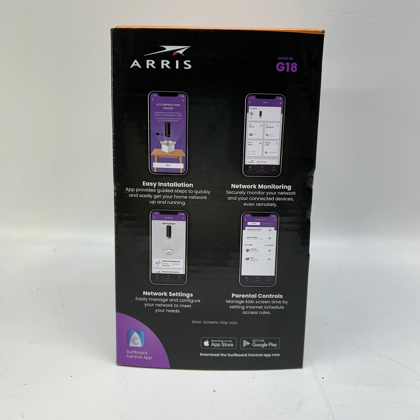 New ARRIS SURFBOARD G18 DOCSIS 3.1 Cable Modem & Wi-Fi 6 Router AX1800