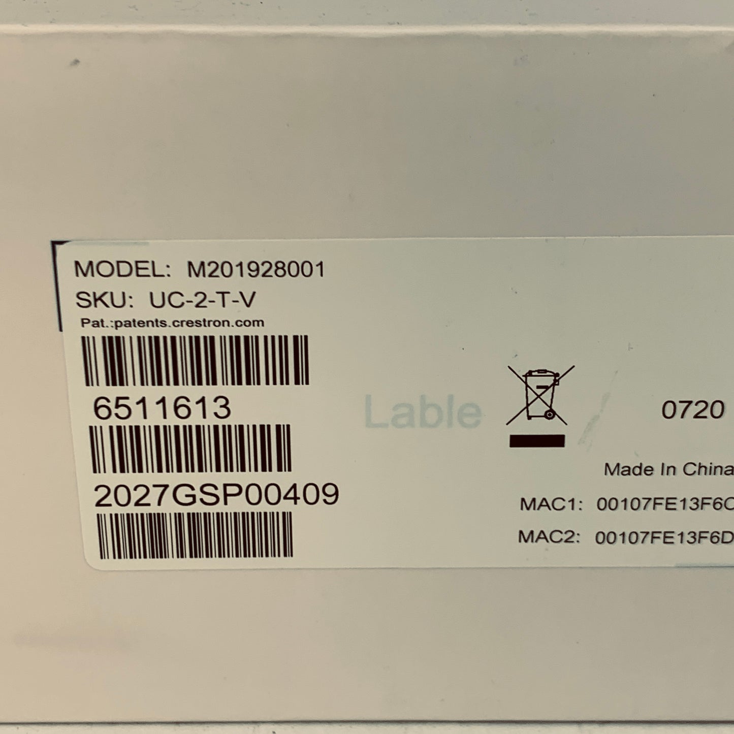 New Crestron M201928001 Flex Tabletop Microsoft Teams Conference System UC-2-T-V
