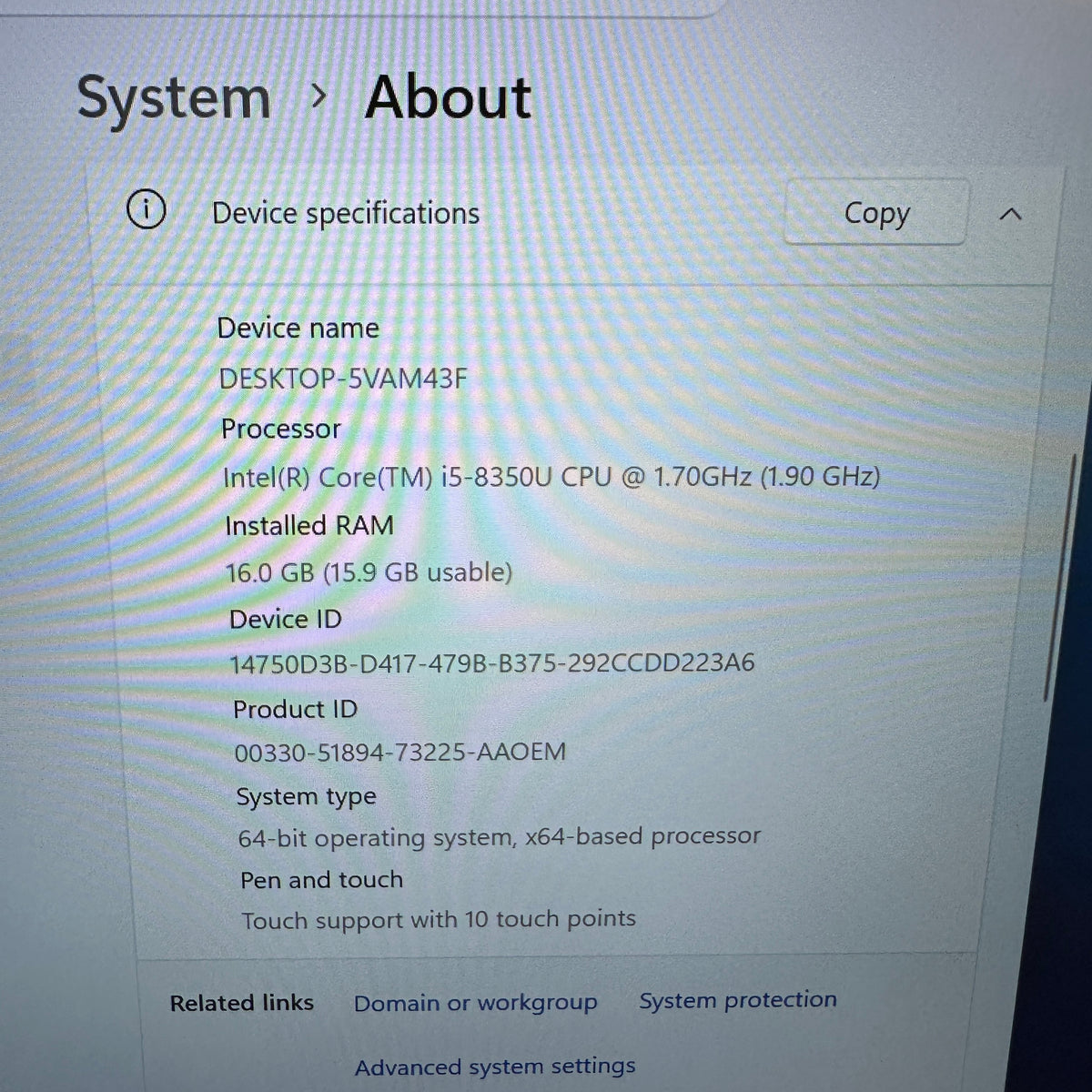 Dell Latitude 7490 14" i5-8350U 1.9GHz 16GB RAM 256GB SSD
