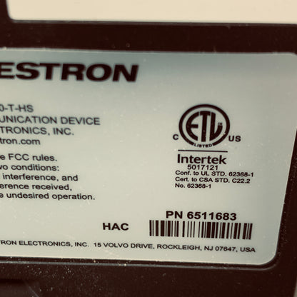 Crestron  M202029001  Flex 10" Desk Phone US-P10-T-HS Black