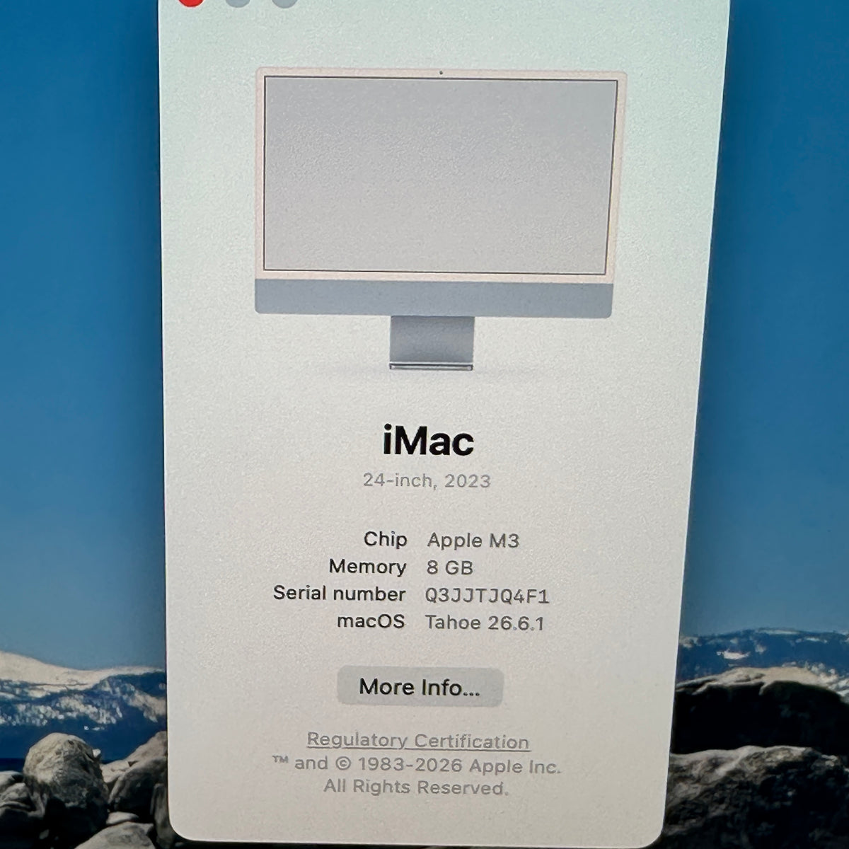2023 Apple iMac 24" M3 10 Core 4.0GHz 8GB RAM 512GB SSD Blue A2873