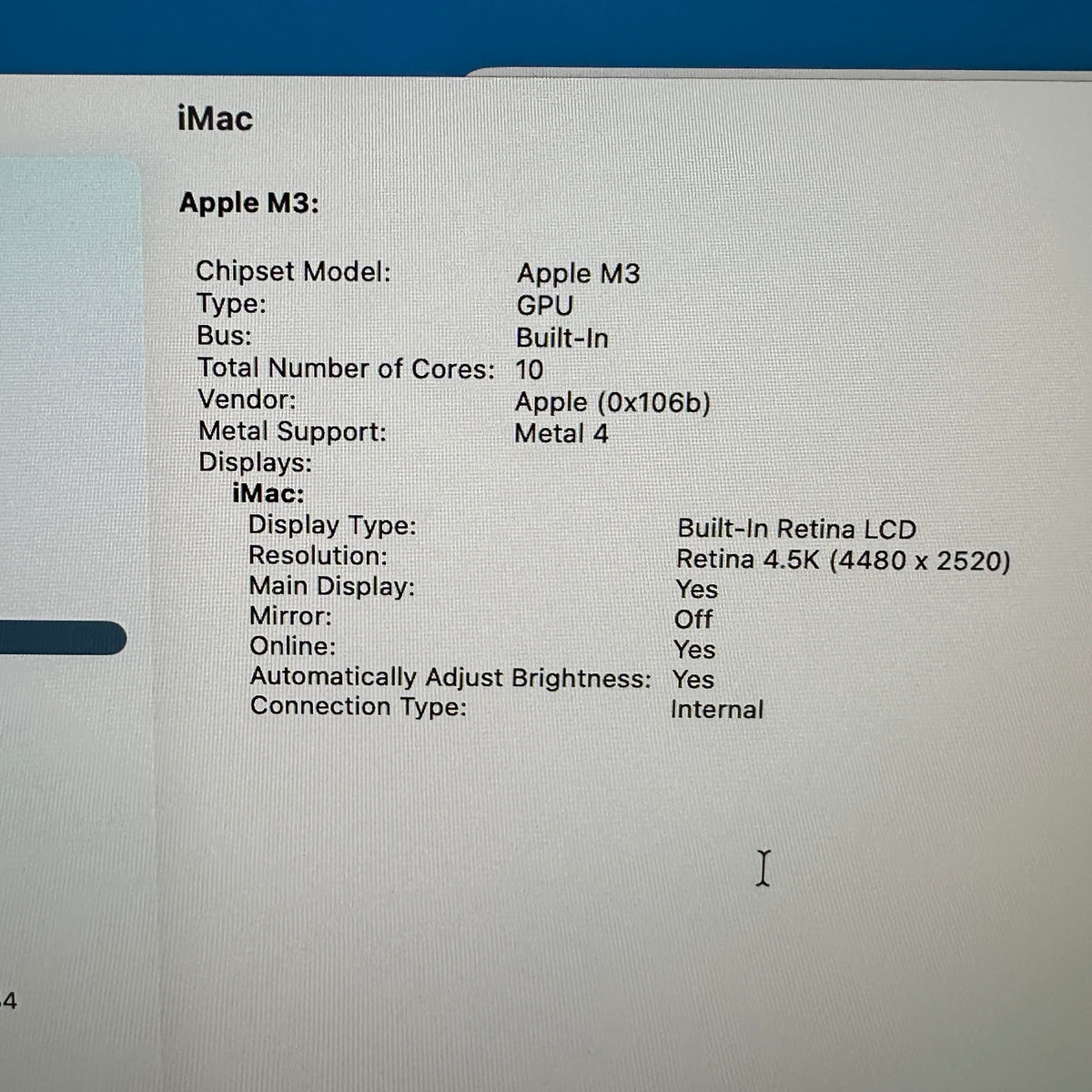 2023 Apple iMac 24" M3 10 Core 4.0GHz 8GB RAM 512GB SSD Blue A2873