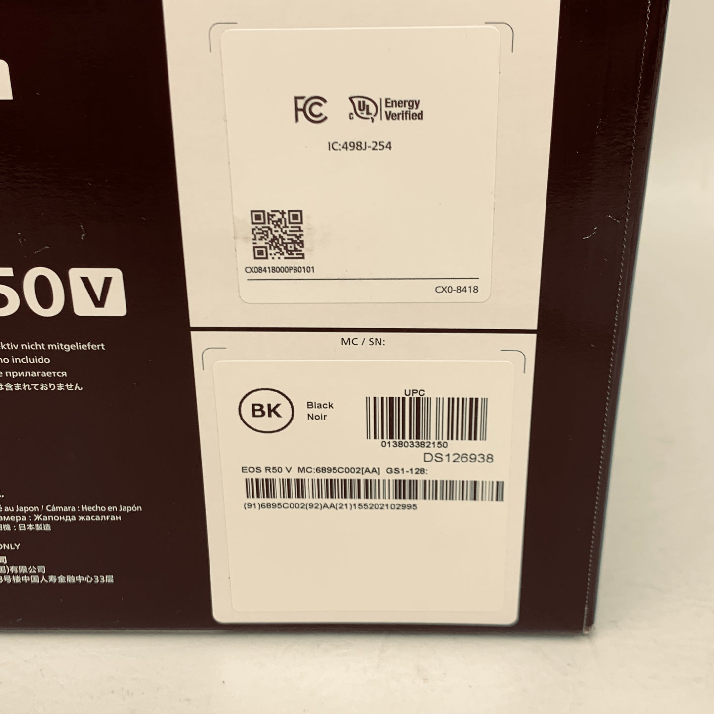 Canon EOS R50V 24.2MP Mirrorless Interchangeable Lens Camera Body
