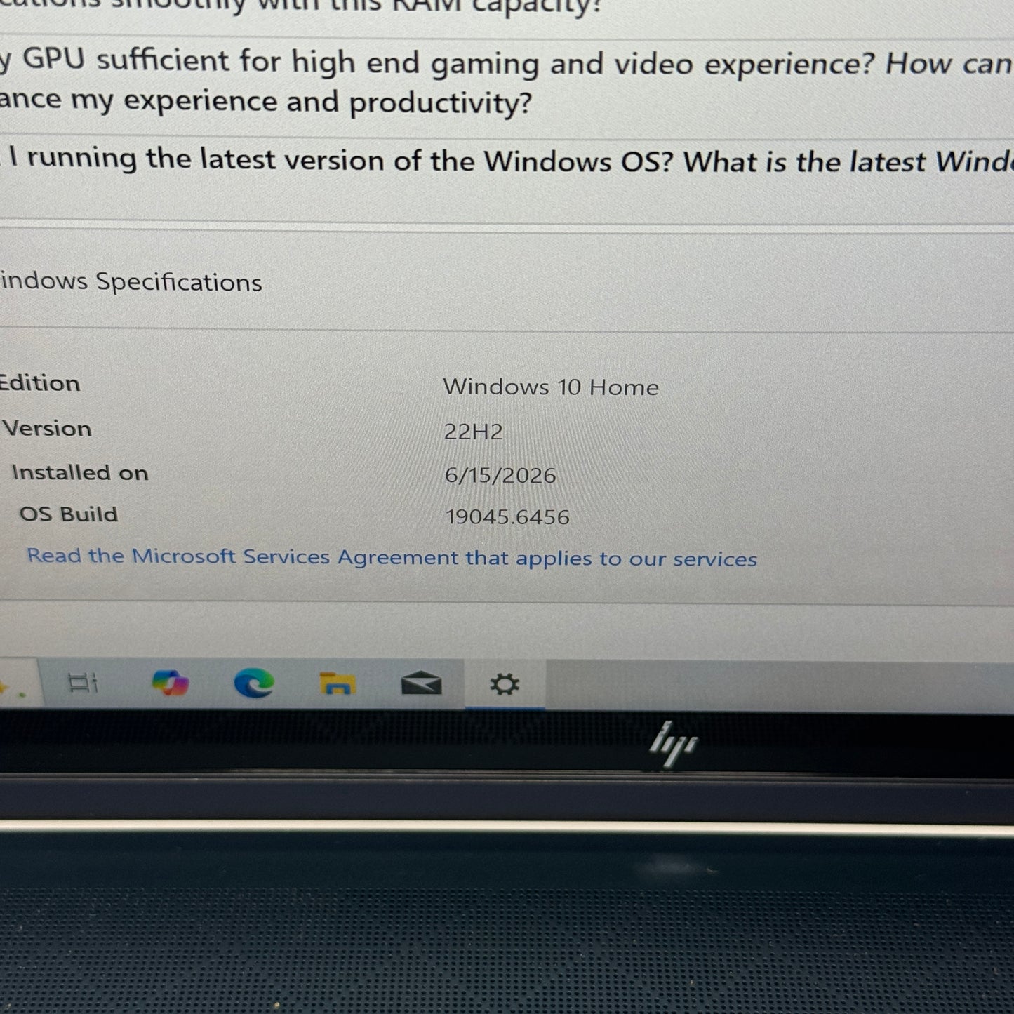 HP Spectre 15T-EB100 15.6" i7-1165G7 2.8GHz 16GB RAM 256GB SSD