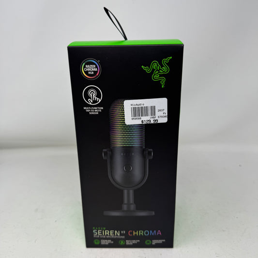 New Razer Seiren v3 Chroma RGB USB Microphone RZ19-0506