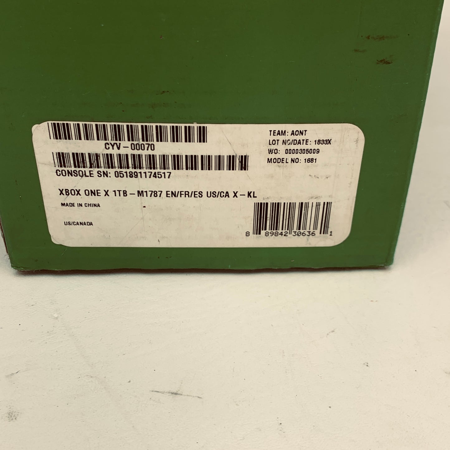 Microsoft Xbox One X 1TB Console Gaming System Black 1787