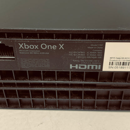 Microsoft Xbox One X 1TB Console Gaming System Black 1787
