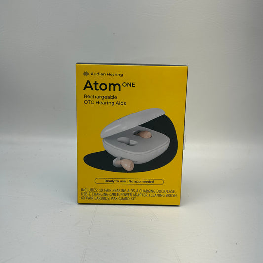 New Audien Hearing Atom One OTC Hearing Aids  AT1RB004