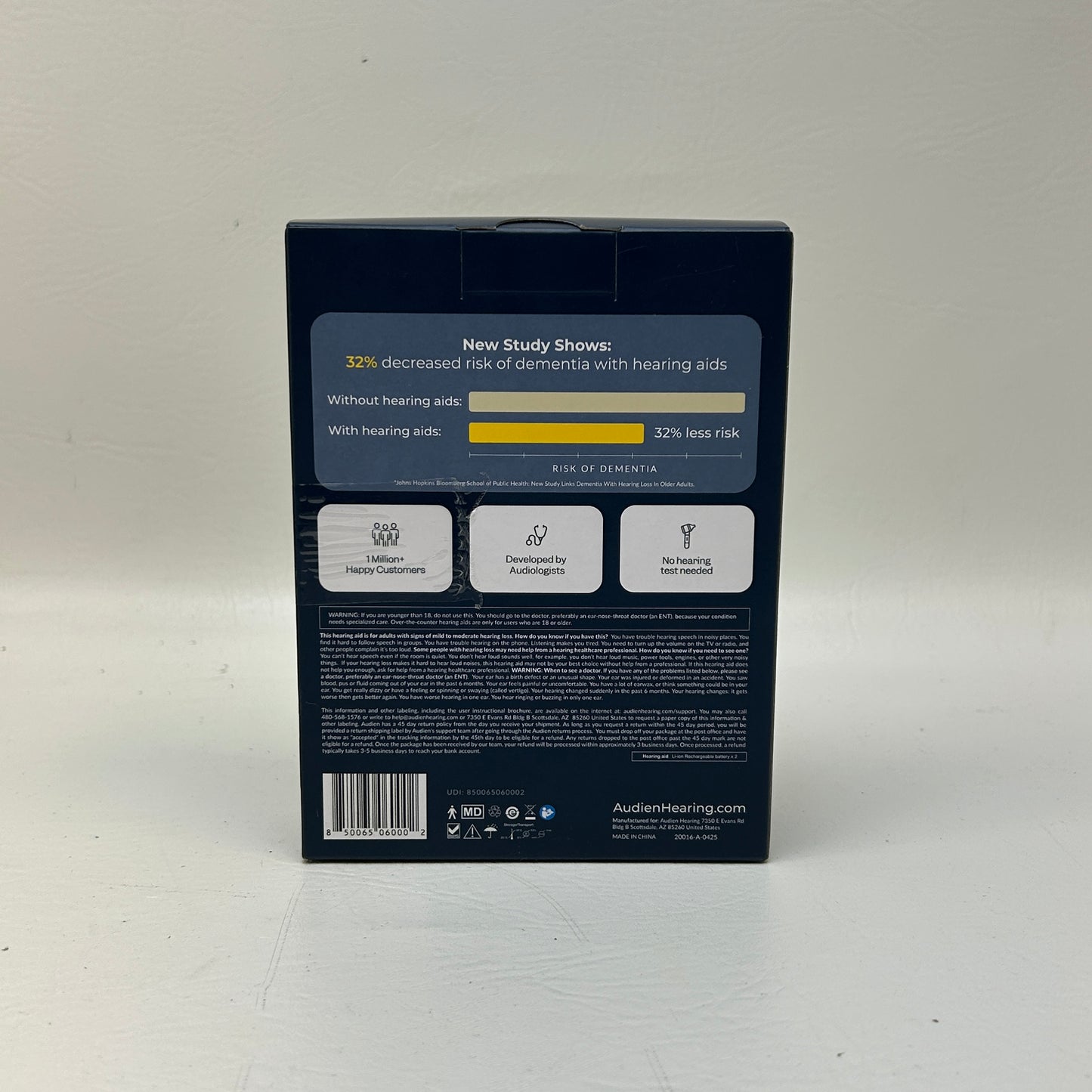 New Audien Hearing Atom One OTC Hearing Aids  AT1RB004
