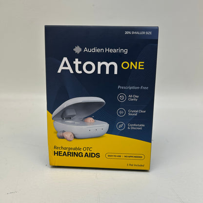 New Audien Hearing Atom One OTC Hearing Aids AT1RB004