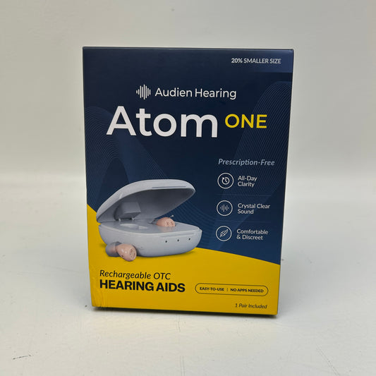 New Audien Hearing Atom One OTC Hearing Aids AT1RB004