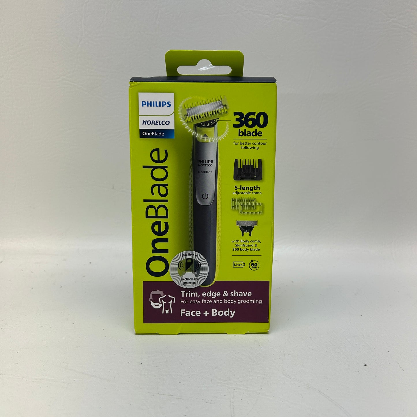 New Philips Norelco OneBlade 360 Face Body Electric Trimmer QP2834/70