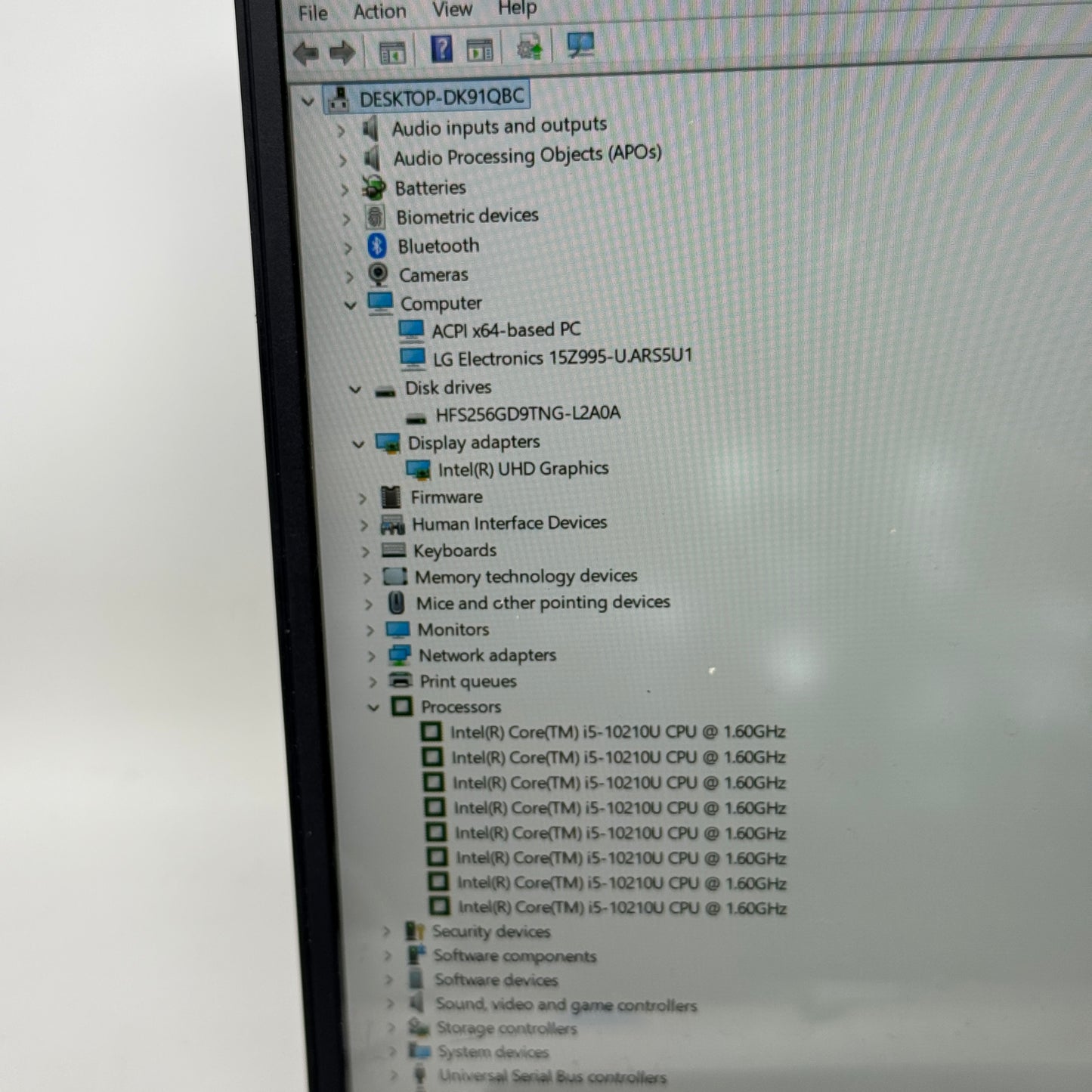 LG Gram 15Z995 15.6" i5-10210U 1.6GHz 8GB RAM 256GB SSD