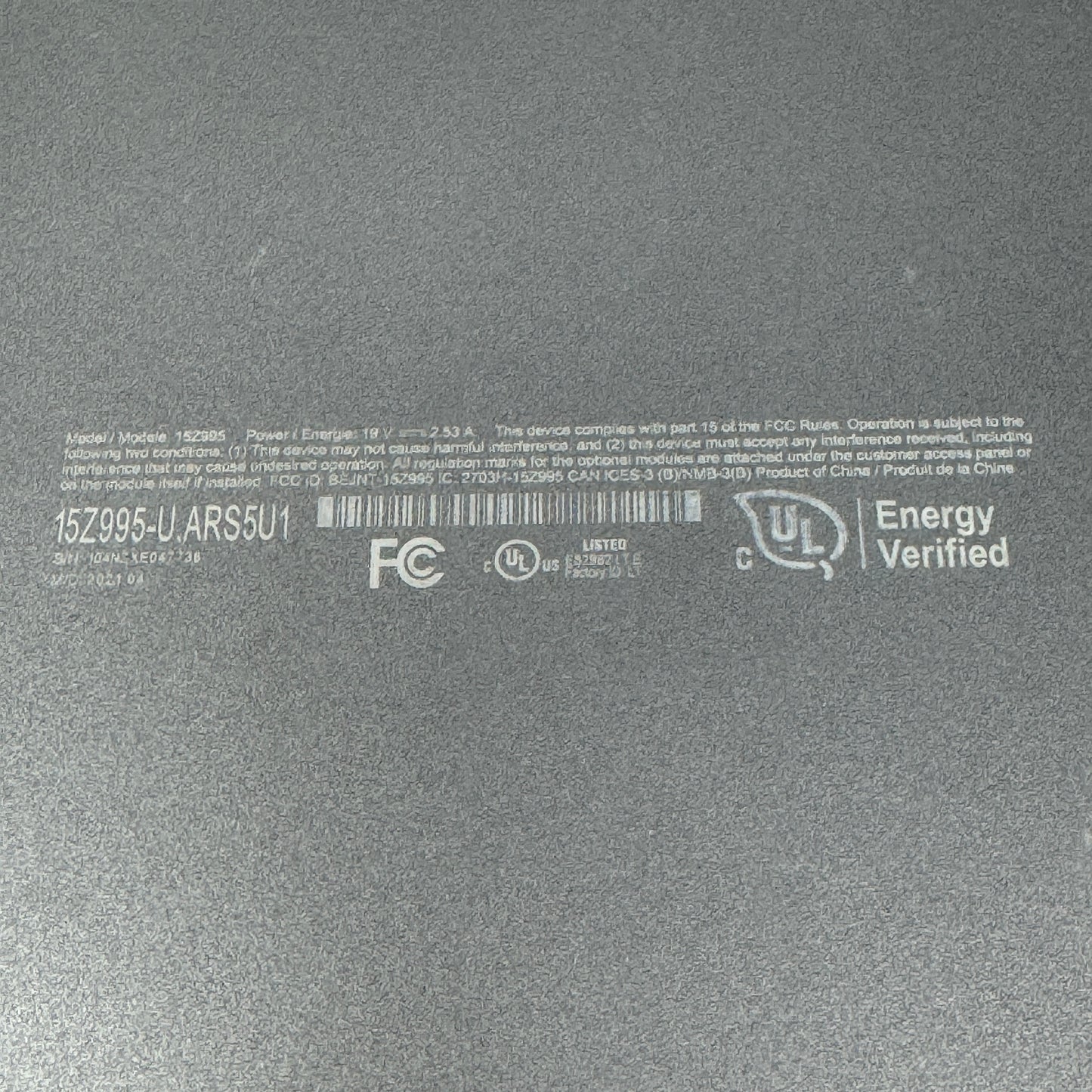 LG Gram 15Z995 15.6" i5-10210U 1.6GHz 8GB RAM 256GB SSD