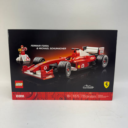 New Lego Icons Ferrari F2004 & Michael Schumacher Building Set for Adults 11375