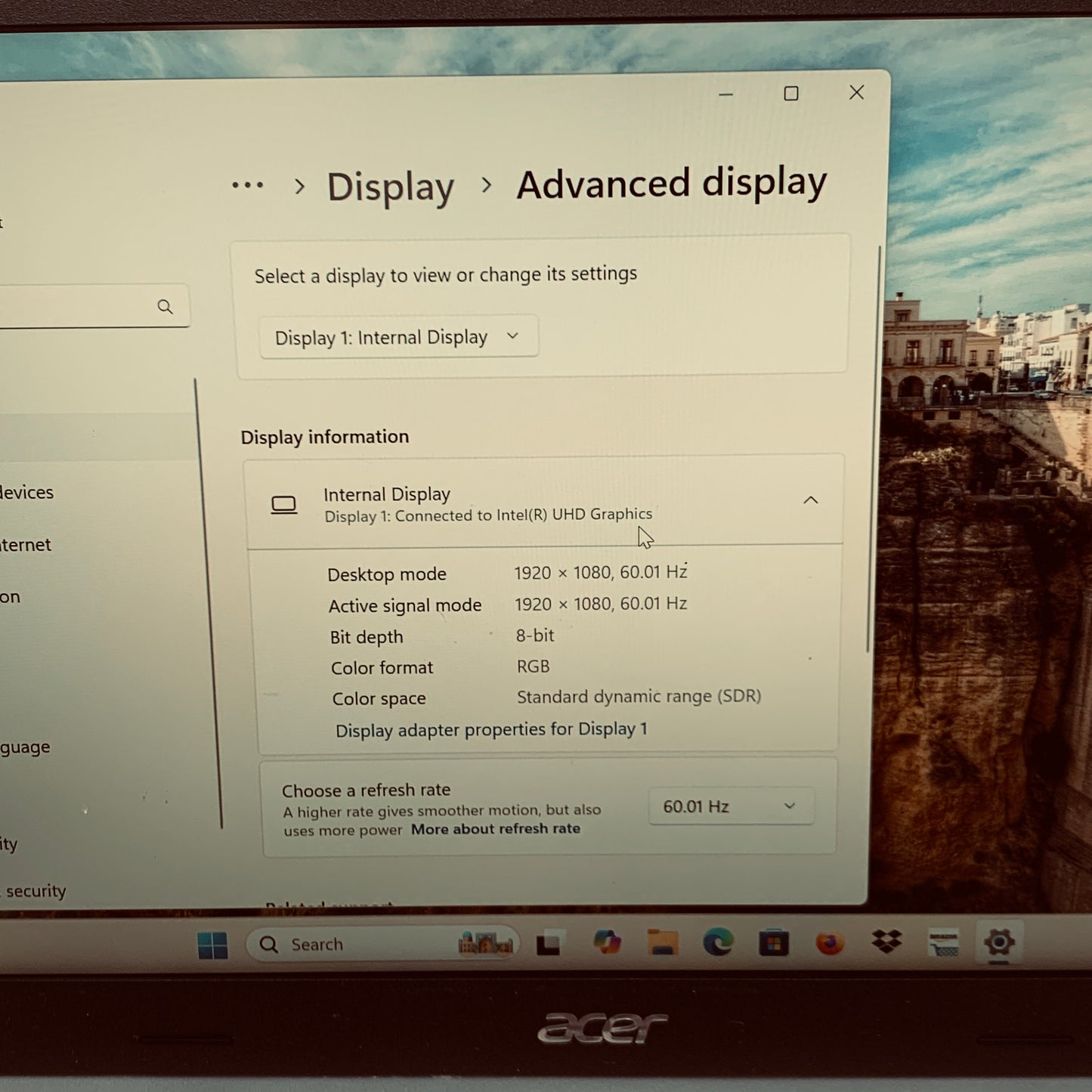 Acer Aspire 5 A515-55 15.6" i5-1035G1 1.0GHz 8GB RAM 256GB SSD