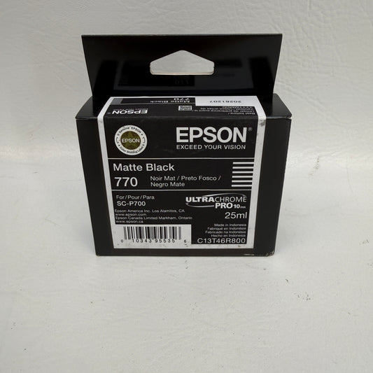 New Genuine Epson 770 T46R800 Matte Black Ink Cartridge