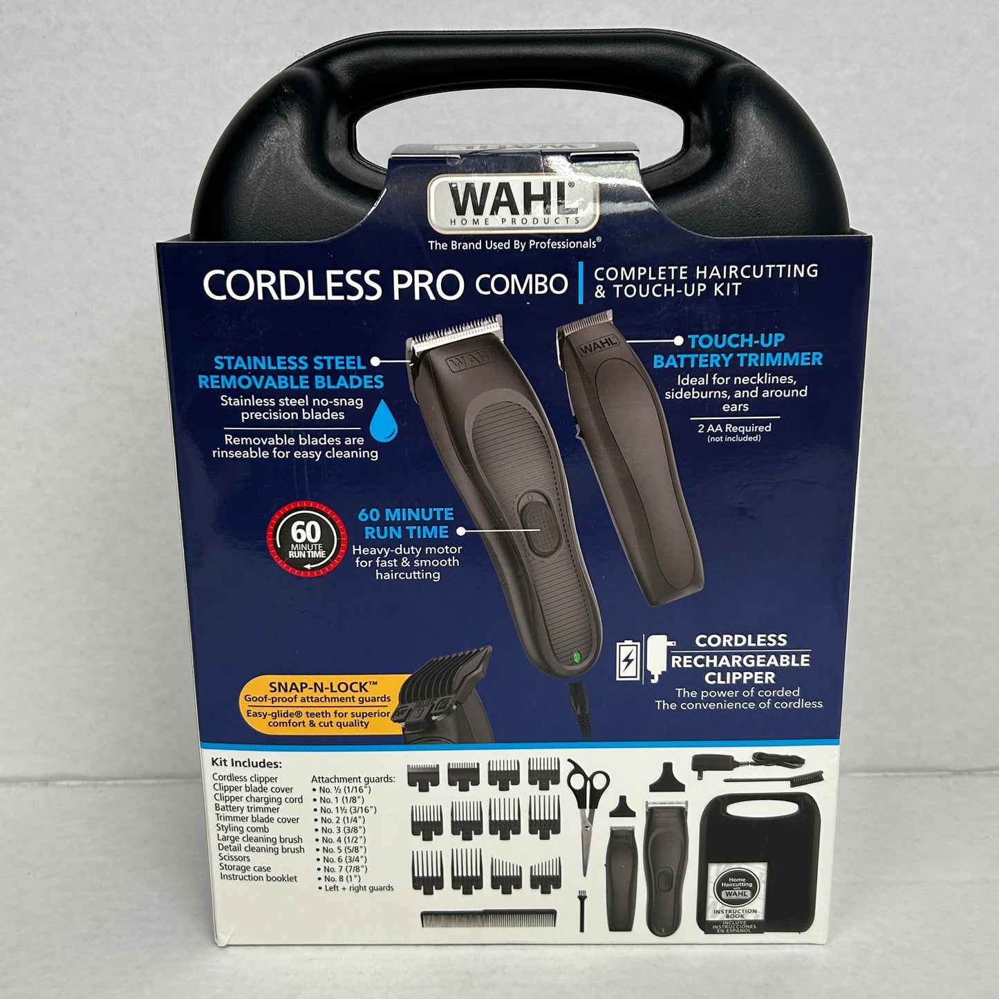 New Wahl Cordless Pro Hair Clipper & Trimmer Combo Kit 3028040