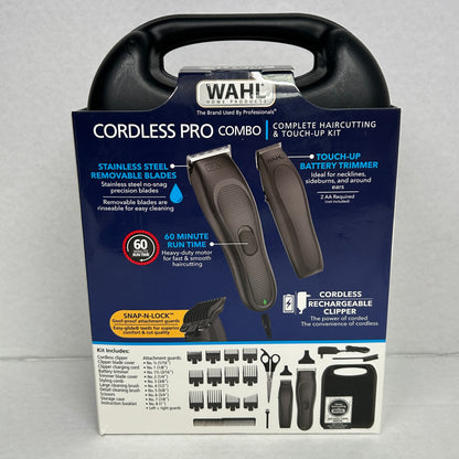 New Wahl Cordless Pro Hair Clipper & Trimmer Combo Kit 3028040