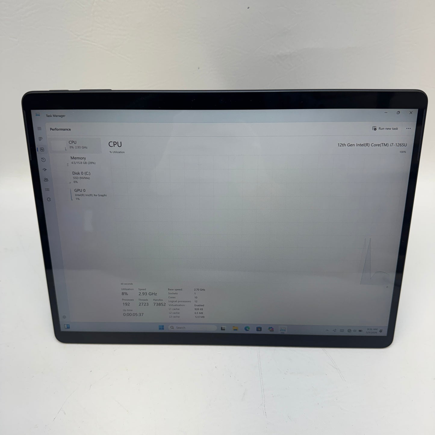 Microsoft Surface Pro 9 2038 13" i7-1265U 2.7GHz 16GB RAM 256GB SSD