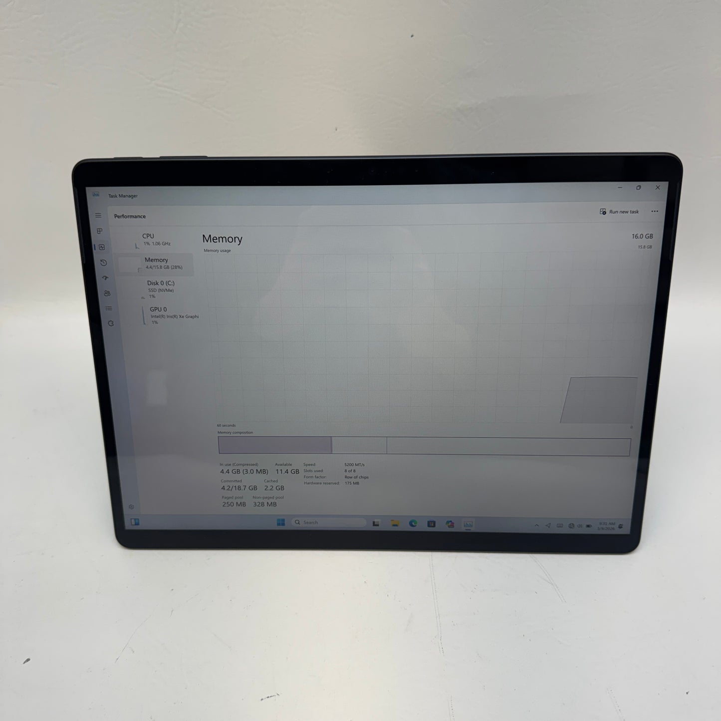 Microsoft Surface Pro 9 2038 13" i7-1265U 2.7GHz 16GB RAM 256GB SSD