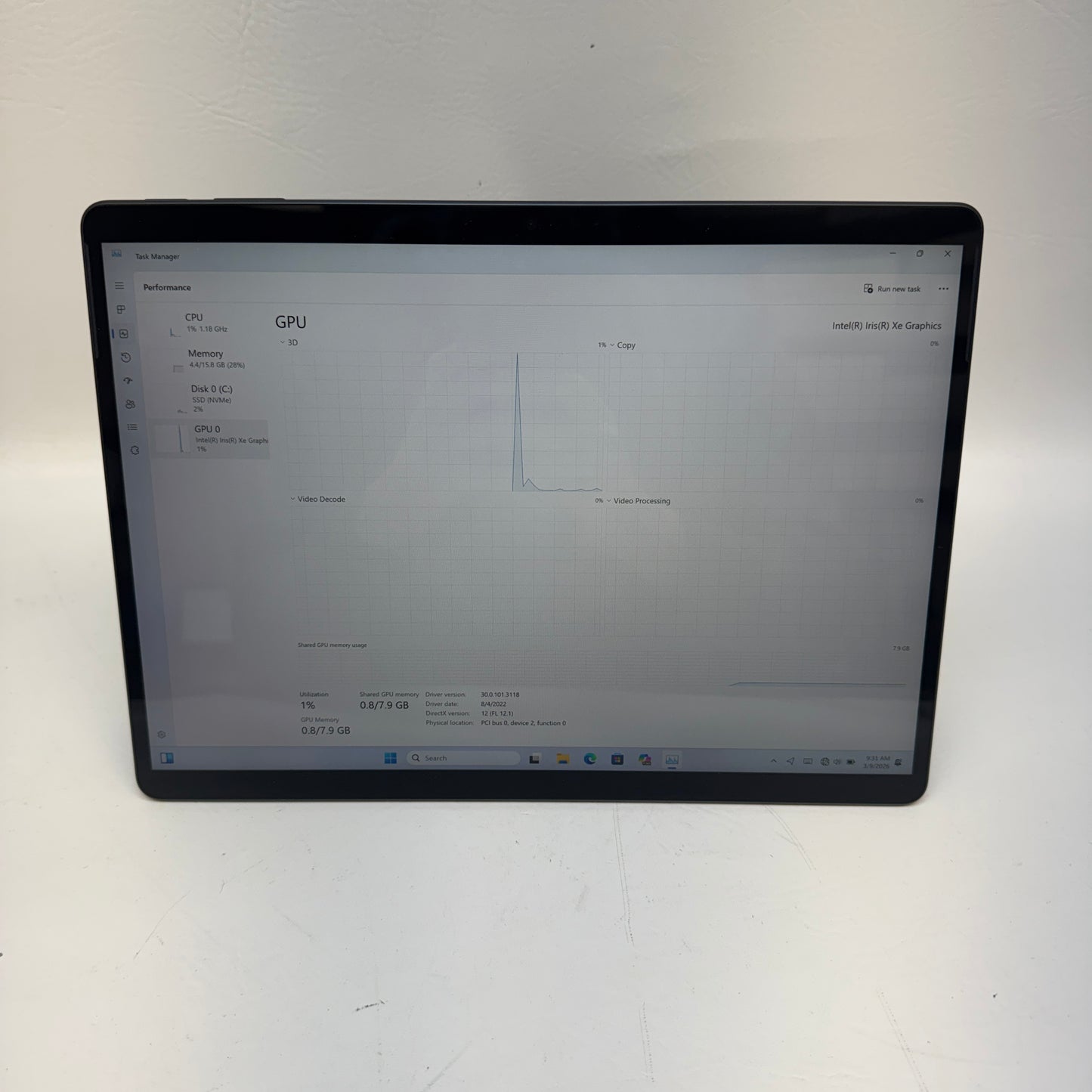 Microsoft Surface Pro 9 2038 13" i7-1265U 2.7GHz 16GB RAM 256GB SSD