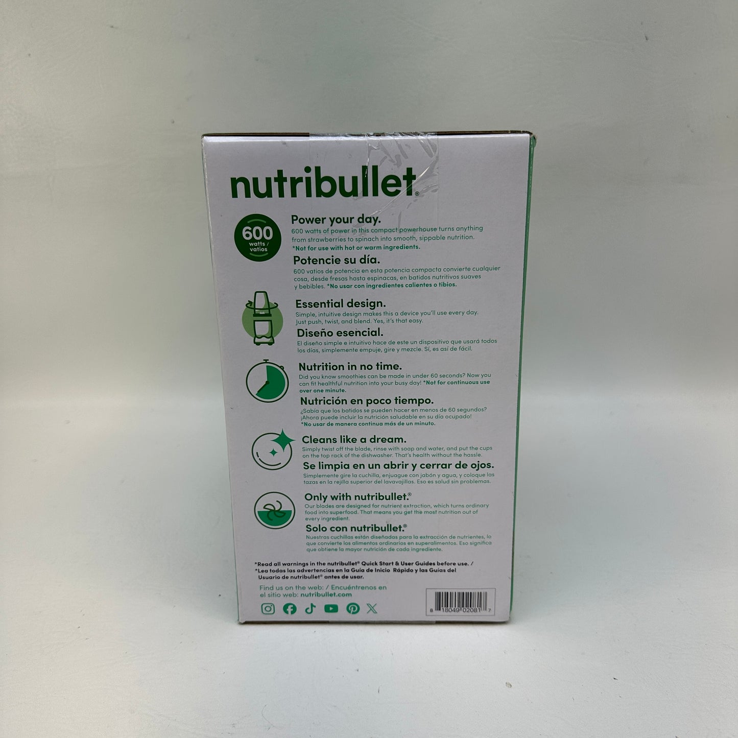New Nutribullet 24oz Capacity Blender Personal Blender  NBR-0601