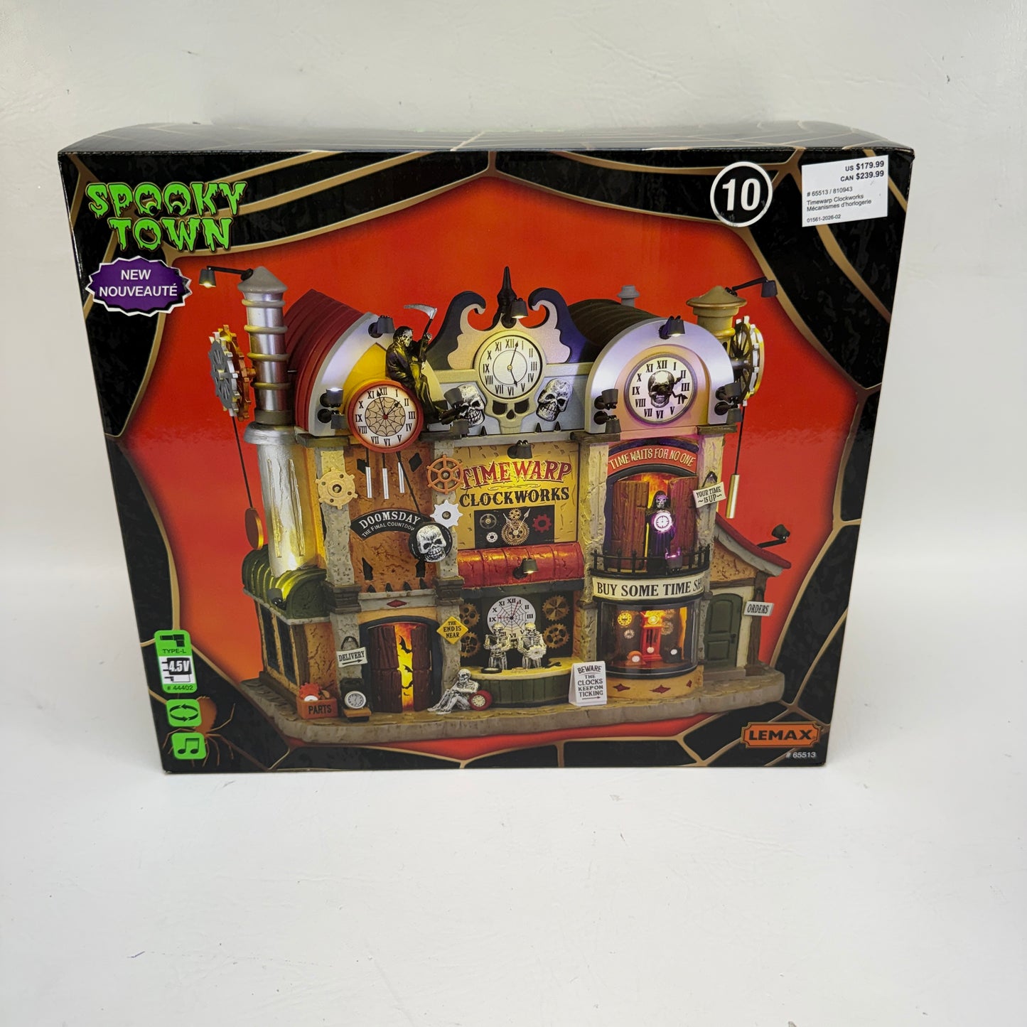 New Lemax Spooky Town  Timewarp Clockworks 65513