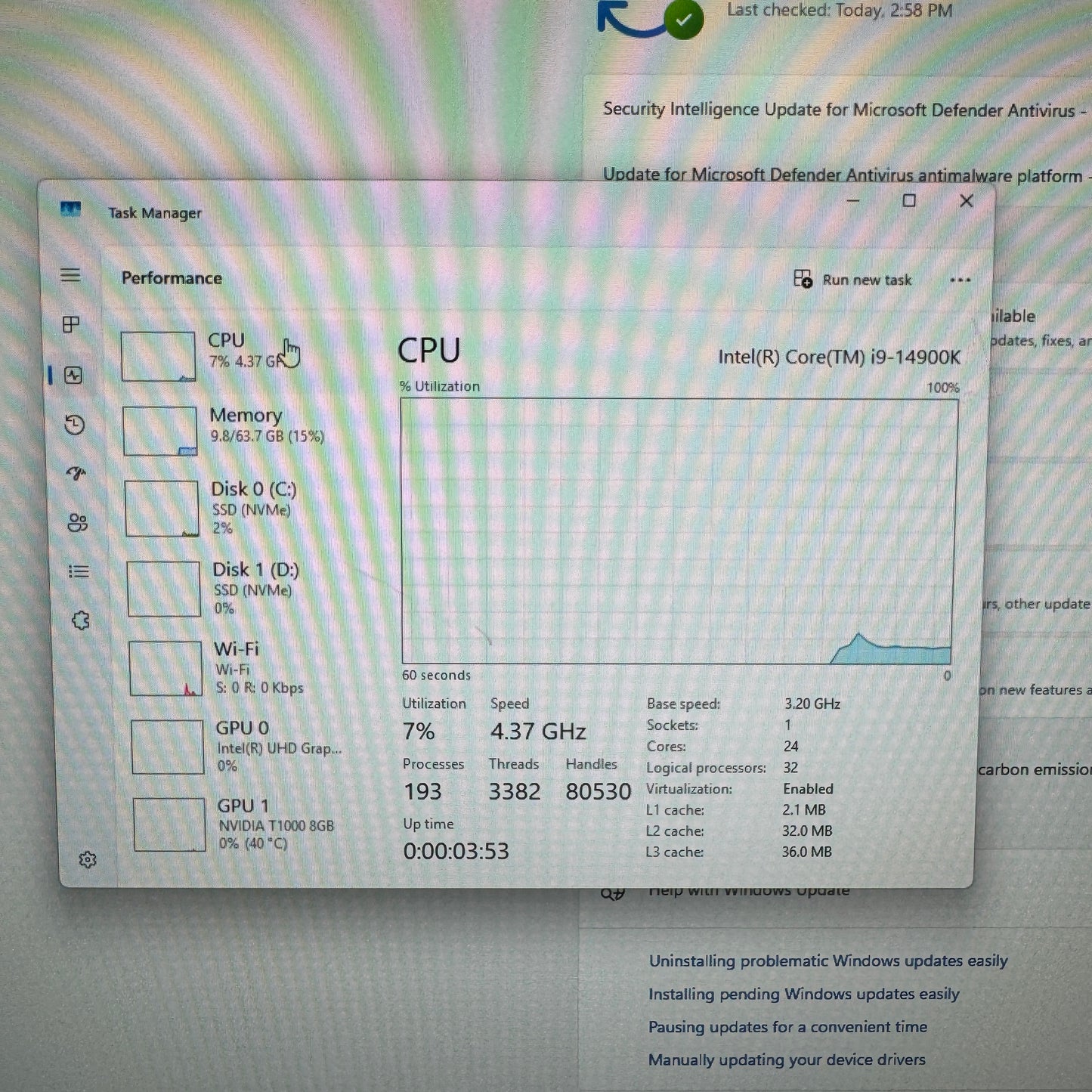 HP Z2 G9 AOCIQ3N i9-14900K 3.20GHz 64GB RAM 512GB SSD NVIDIA T1000