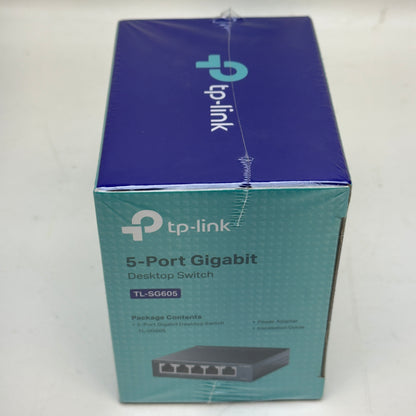 New  TP-Link TL-SG605 5-Port 10/100/1000Mbps Ethernet Network Switch Plug & Play