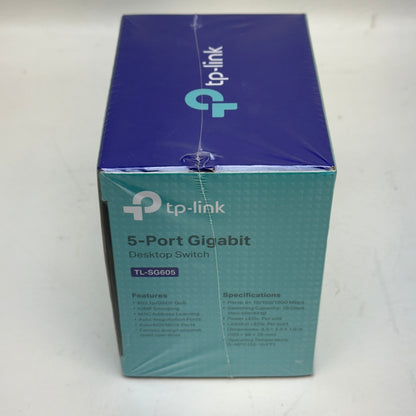 New  TP-Link TL-SG605 5-Port 10/100/1000Mbps Ethernet Network Switch Plug & Play