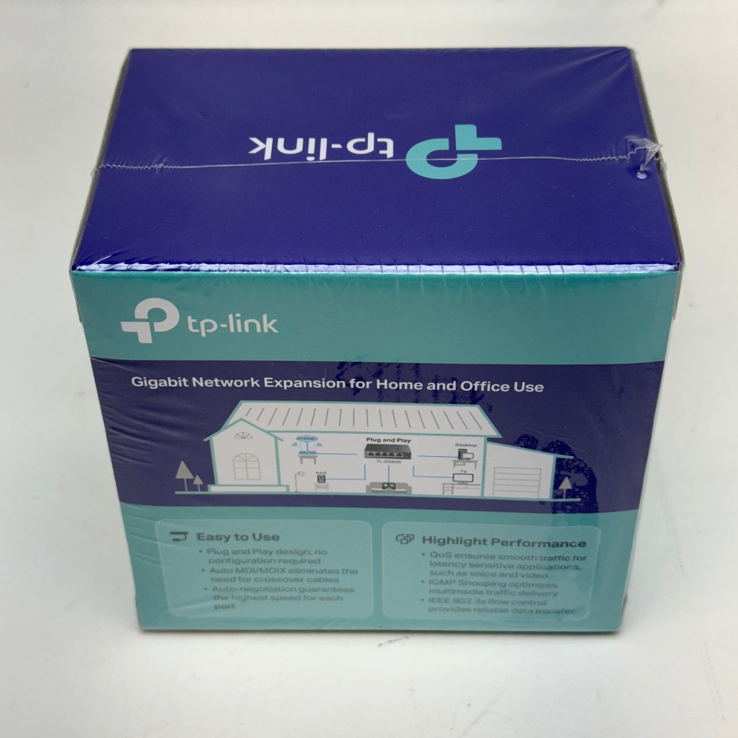 New  TP-Link TL-SG605 5-Port 10/100/1000Mbps Ethernet Network Switch Plug & Play