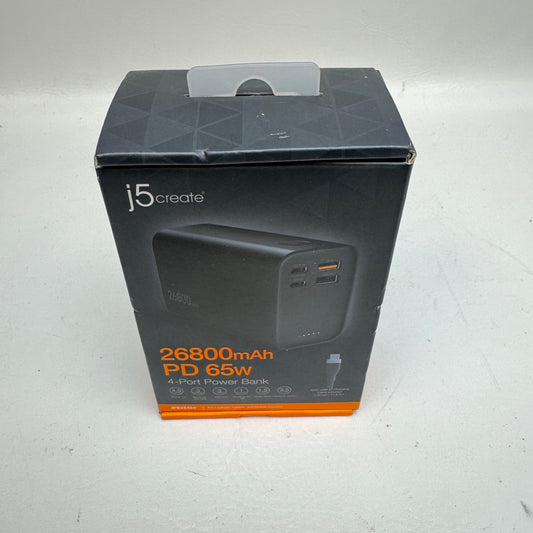 New J5 Create JPB26465 26800mAh PD 65W 4-Port Power Bank Portable Charger