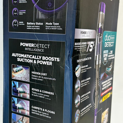 New Shark PowerDetect Cordless Stick Vacuum  Bagless Cordless Purple/Black