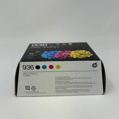 New HP 936 6C3Z5LN Black, Yellow, Cyan and Magenta Ink Cartridge